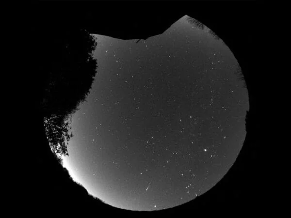 All-sky camera meteor clip used as example data for Hive classification
