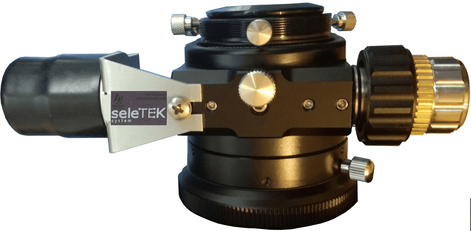 A UNC focuser with a Lunatico plate and cylinder and the motor fitted