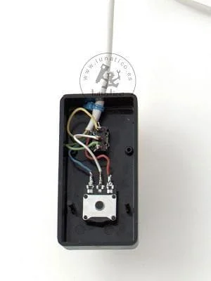Simple two-button handpad for Seletek — inside wiring