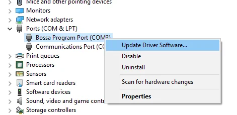 BOSSA tool interface