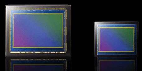 Camera sensor size comparison—two sensors side by side
