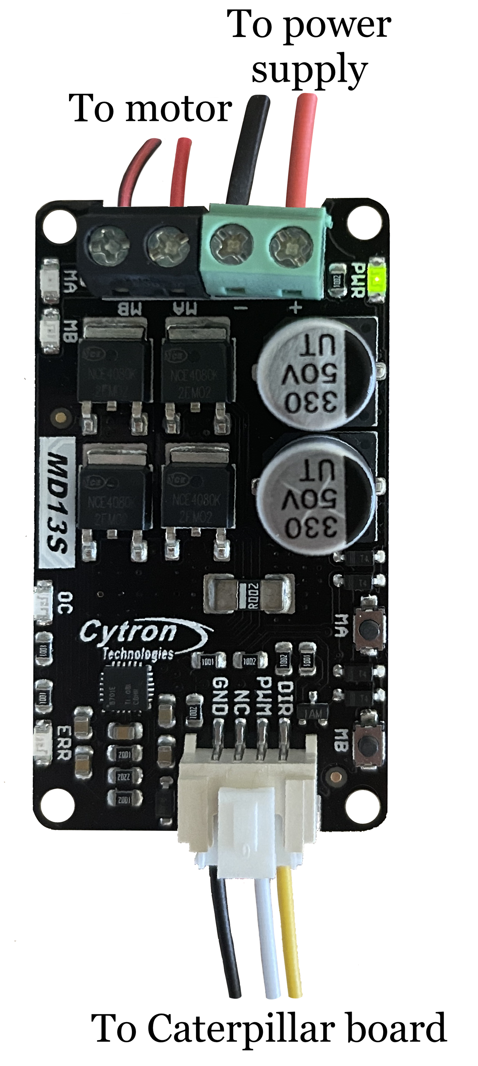 Cytron MD13S board connections