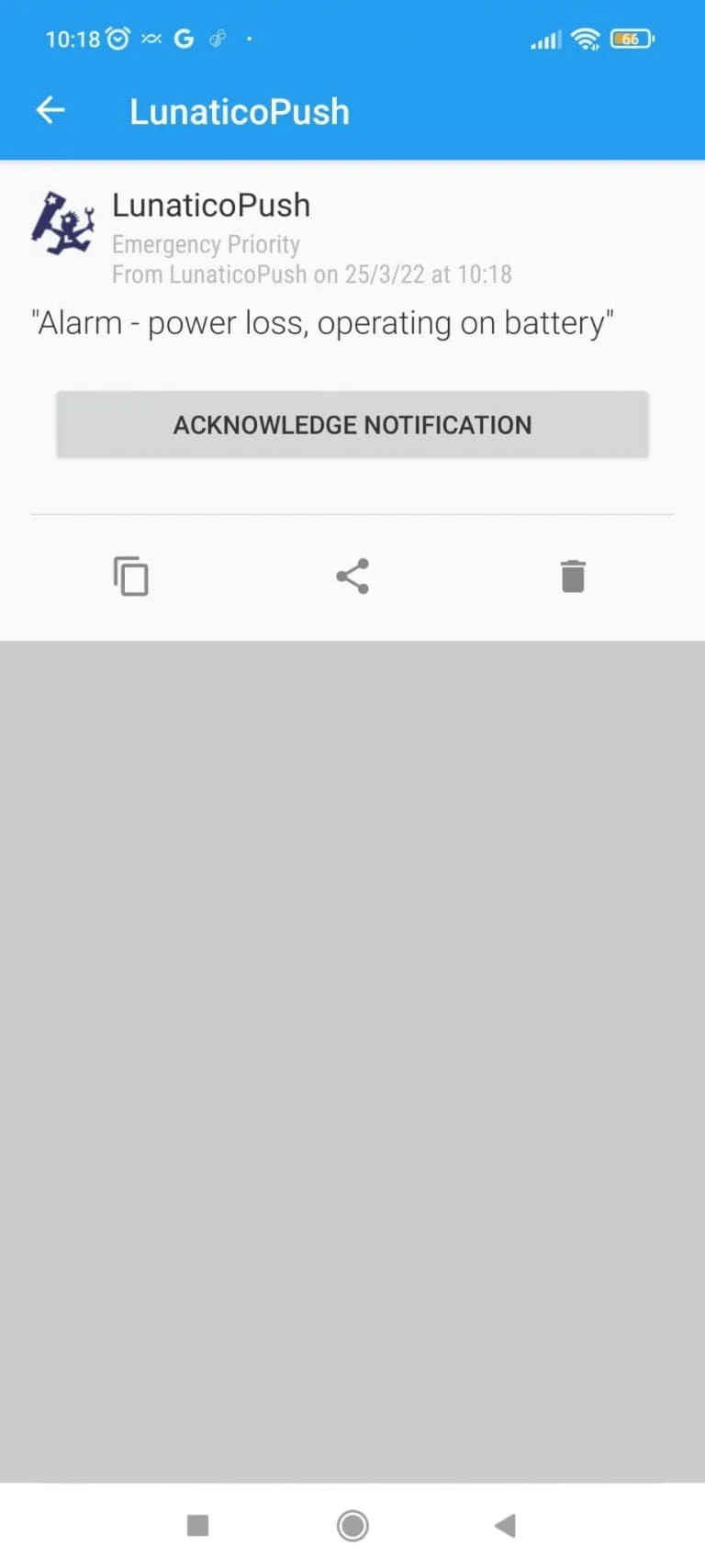 Push notification from DragonFly on mobile phone