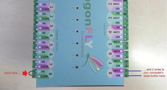 DragonFly software watchdog settings tab