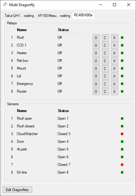Two DragonFly software instances running side by side