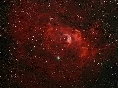 Bubble nebula HOO narrowband — deep-sky imaging with the same setup