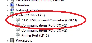 Atmel device in Windows Device Manager
