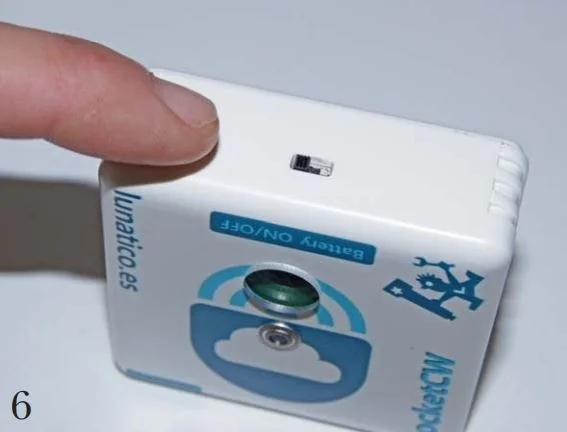 Figure 6—the test unit's ON/OFF switch, reversed from its labeling