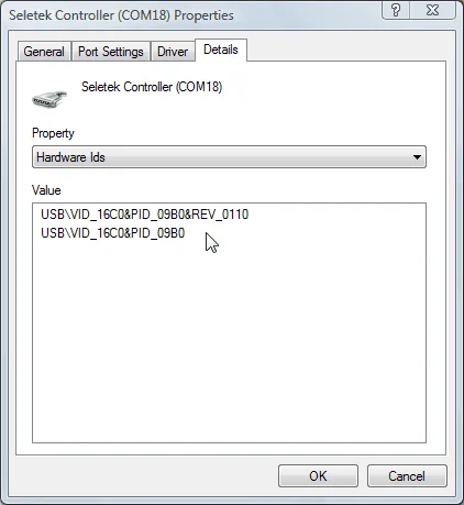 Device Manager — Hardware IDs in Properties