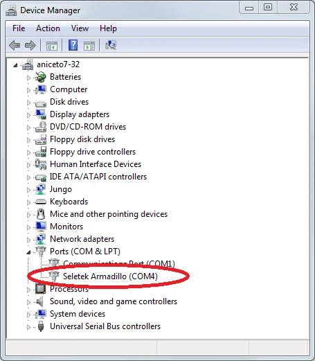 Seletek ARM COM port connector pinout