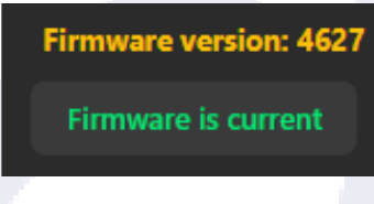 Result showing Firmware version 4627 and Firmware is current