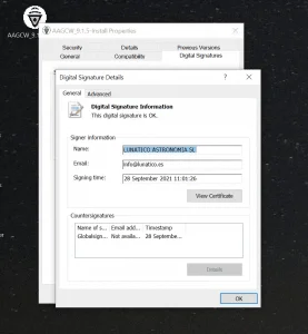 Step 3—Digital Signature Details window