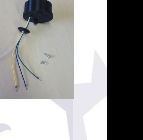 RH/AP sensor supplied, with its 4 wires and 2 screws