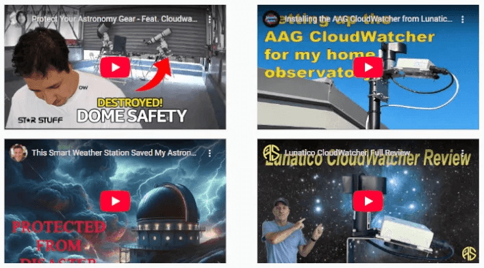 CloudWatcher in action across different observatories and real-life scenarios