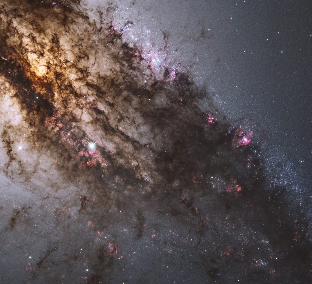 Centaurus A galaxy (NGC 5128) with prominent dust lane