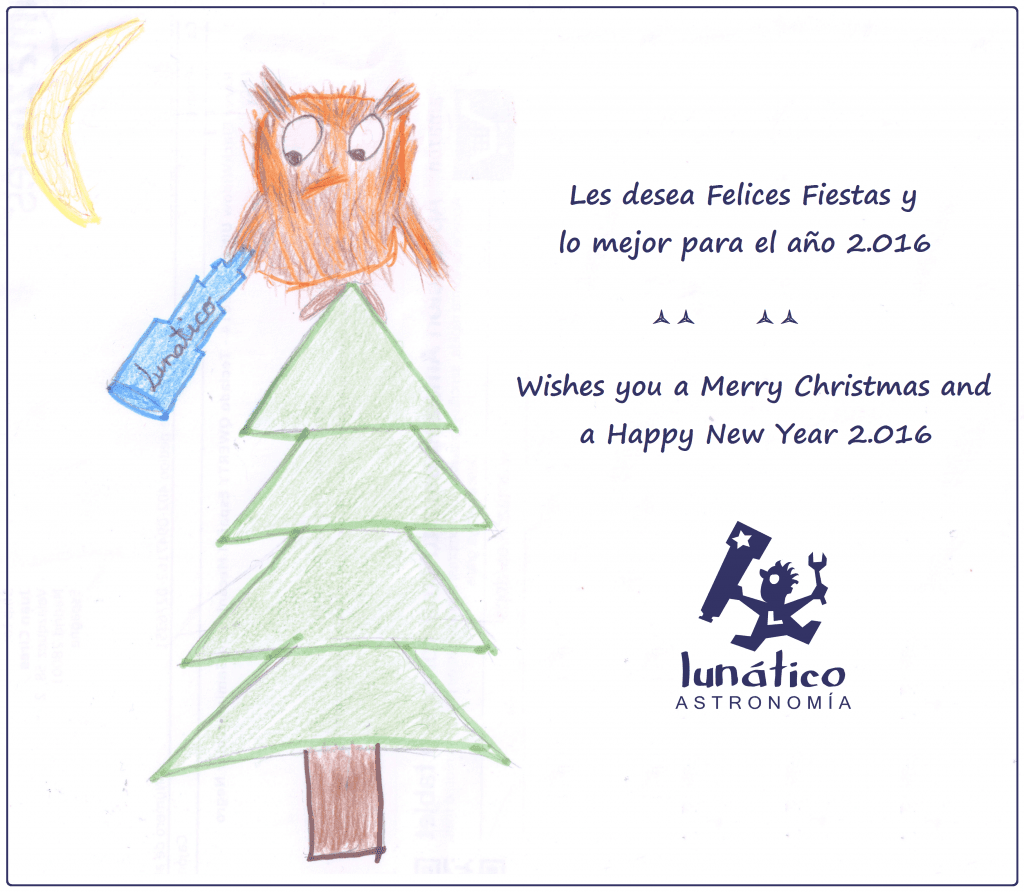 Lunático Astro Christmas greeting 2015 celebrating stars.