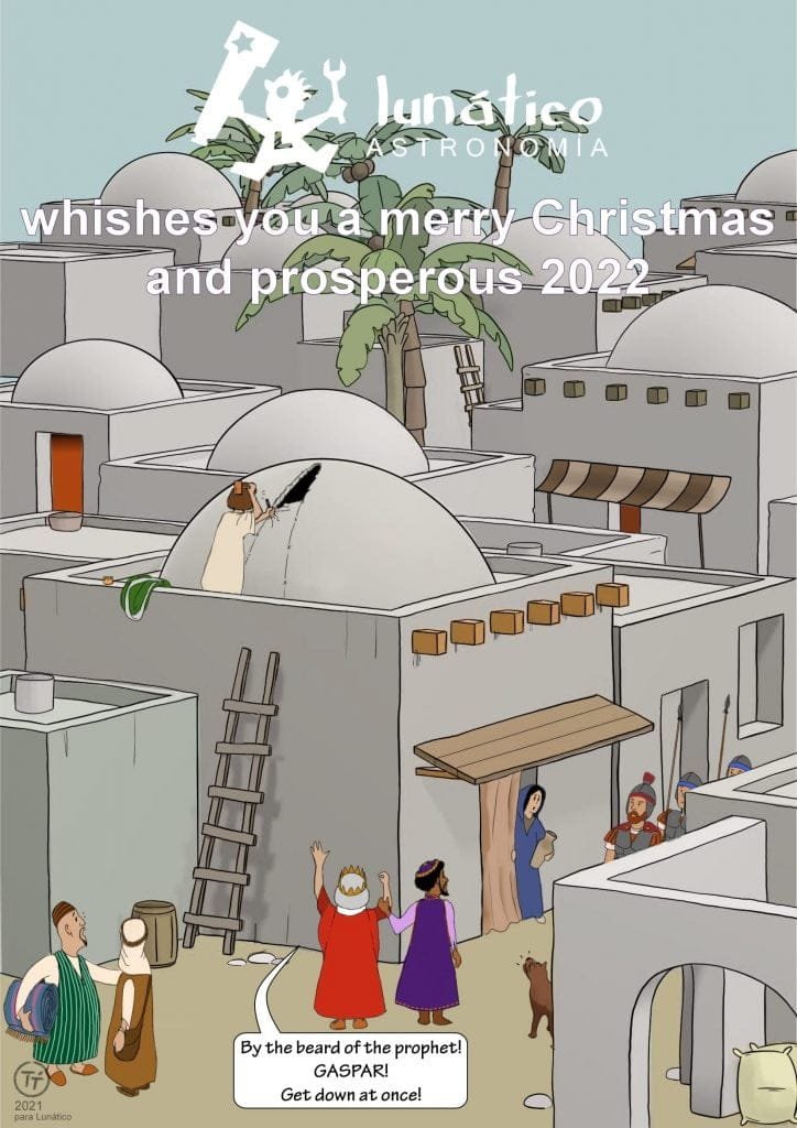 Lunático Astro Christmas card 2021 celebrating clear skies.
